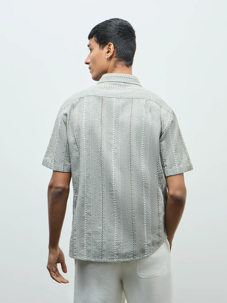 ETA Sage Embroidered Relaxed-Fit Cotton Shirt - Image 4