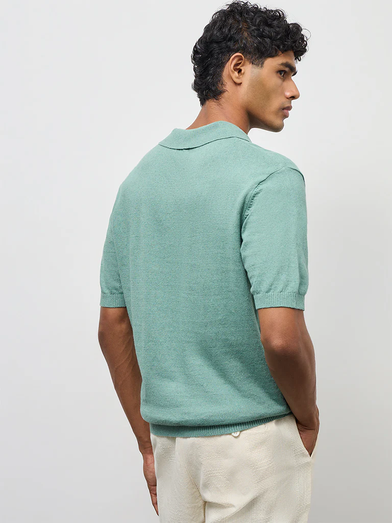 ETA Sage Relaxed-Fit Cotton-Blend Polo T-Shirt - Image 5
