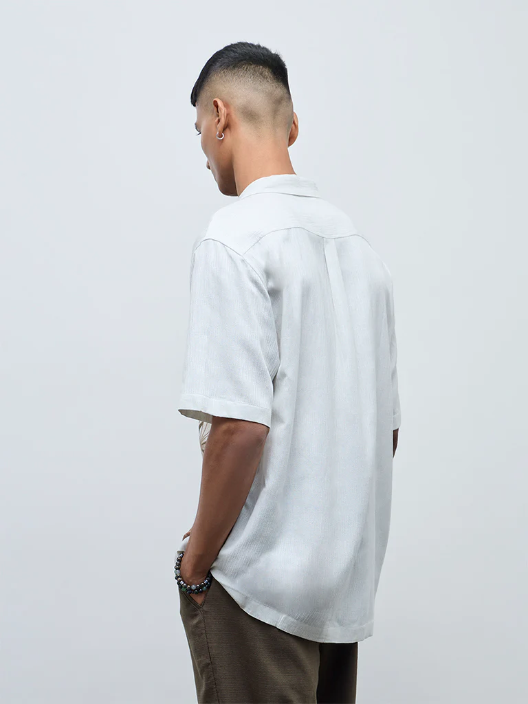 ETA White Floral Relaxed-Fit Shirt - Image 4