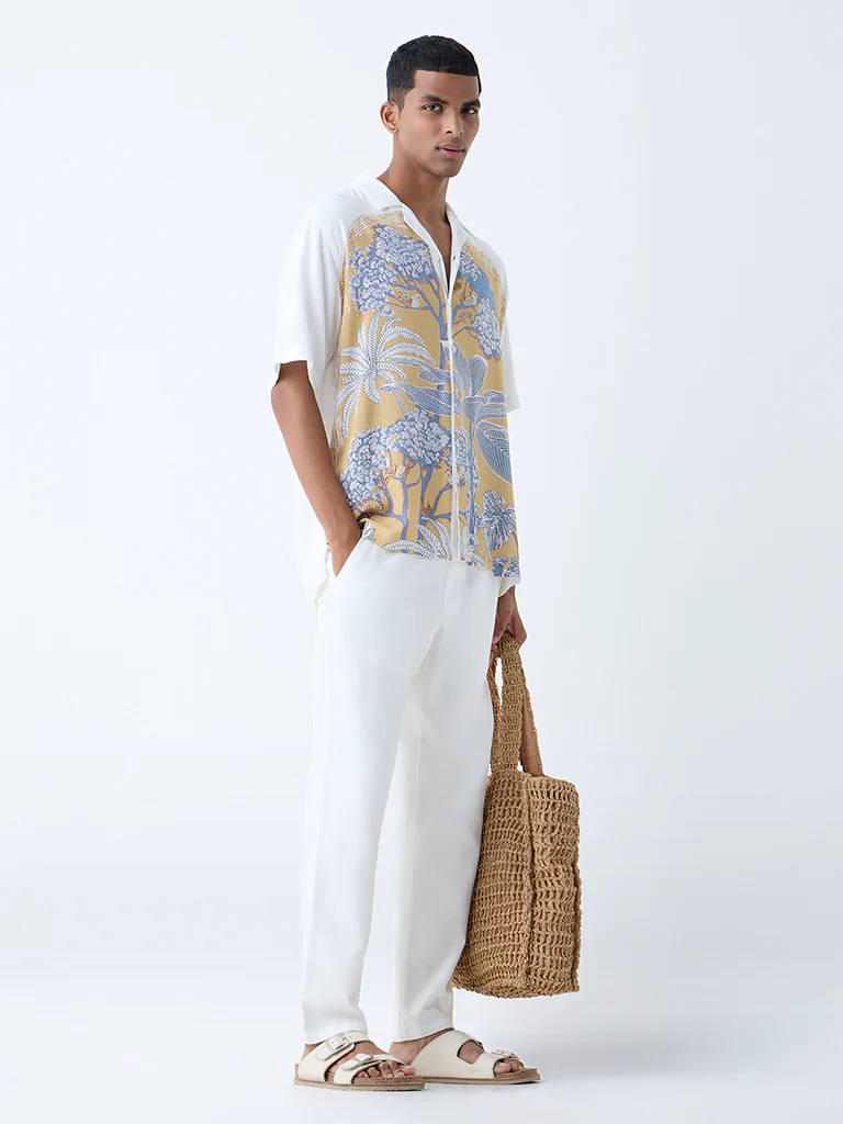 ETA White Nature-Inspired Relaxed-Fit Shirt - Image 2