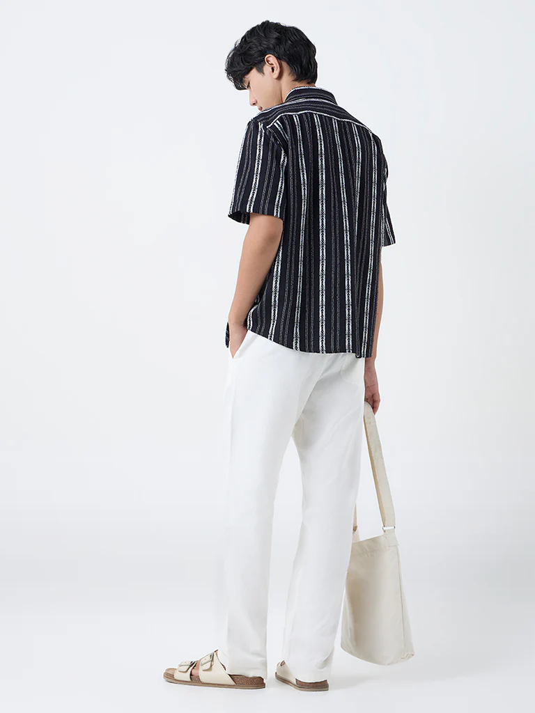 ETA White Relaxed-Fit Mid-Rise Cotton Chinos - Image 5