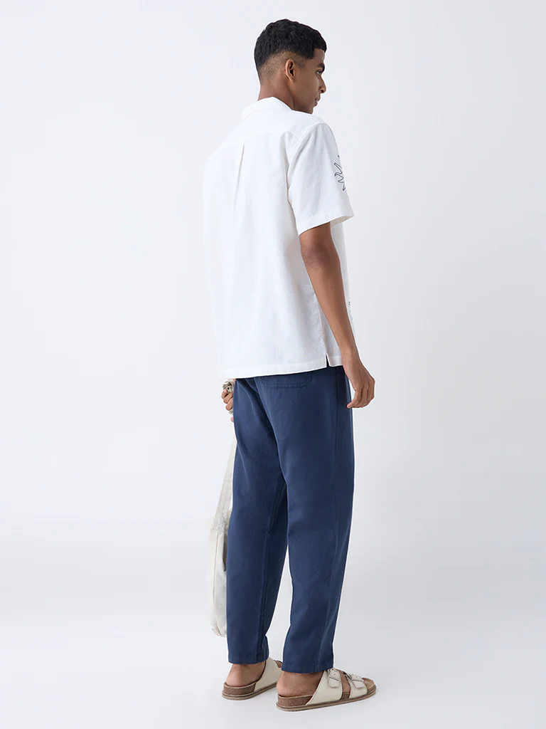 ETA White Sun Detailed Relaxed-Fit Cotton Shirt - Image 5