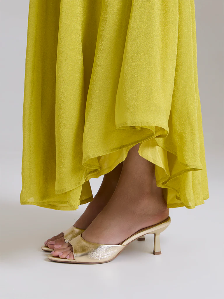 Floral Embroidered Maxi Dress - Lime - Image 5