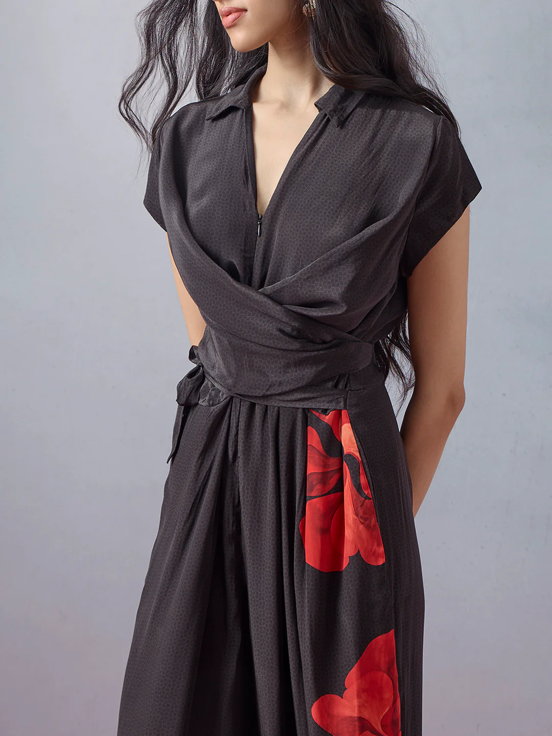 Floral Jumpsuit - Black - Image 3