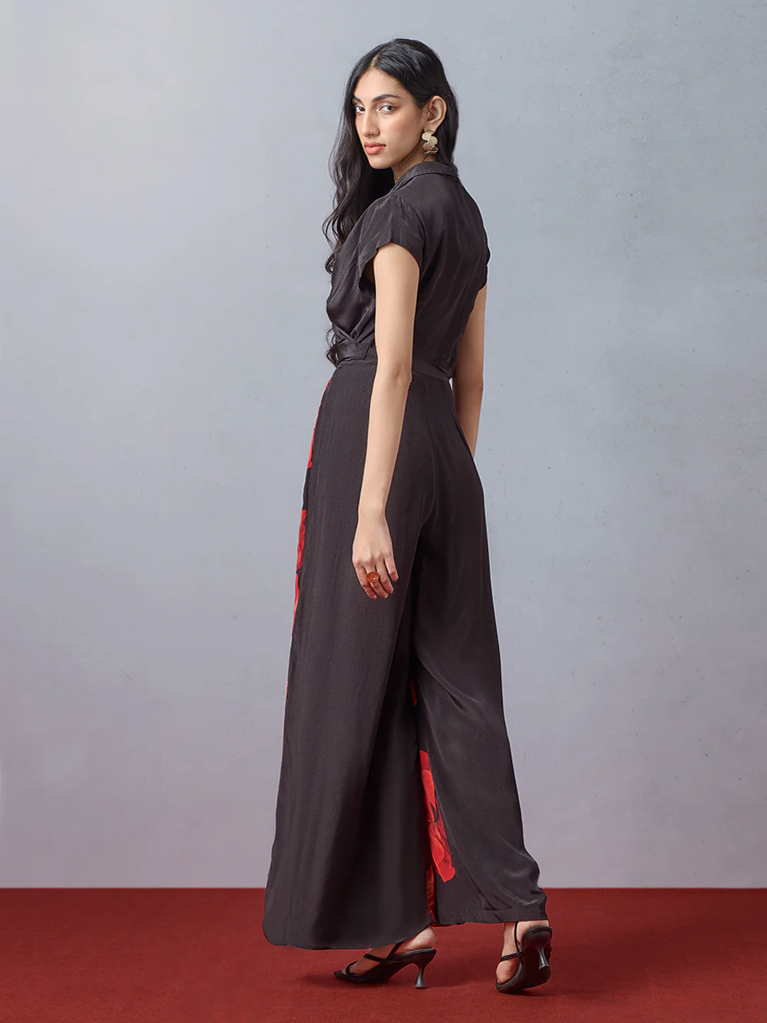 Floral Jumpsuit - Black - Image 4