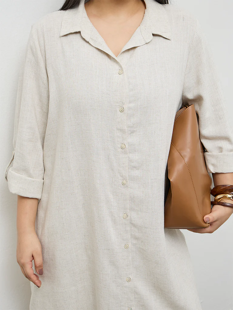 Gia Beige A-Line Tunic - Image 3