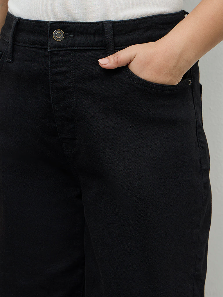 Gia Black High-Rise Denim Shorts - Image 3