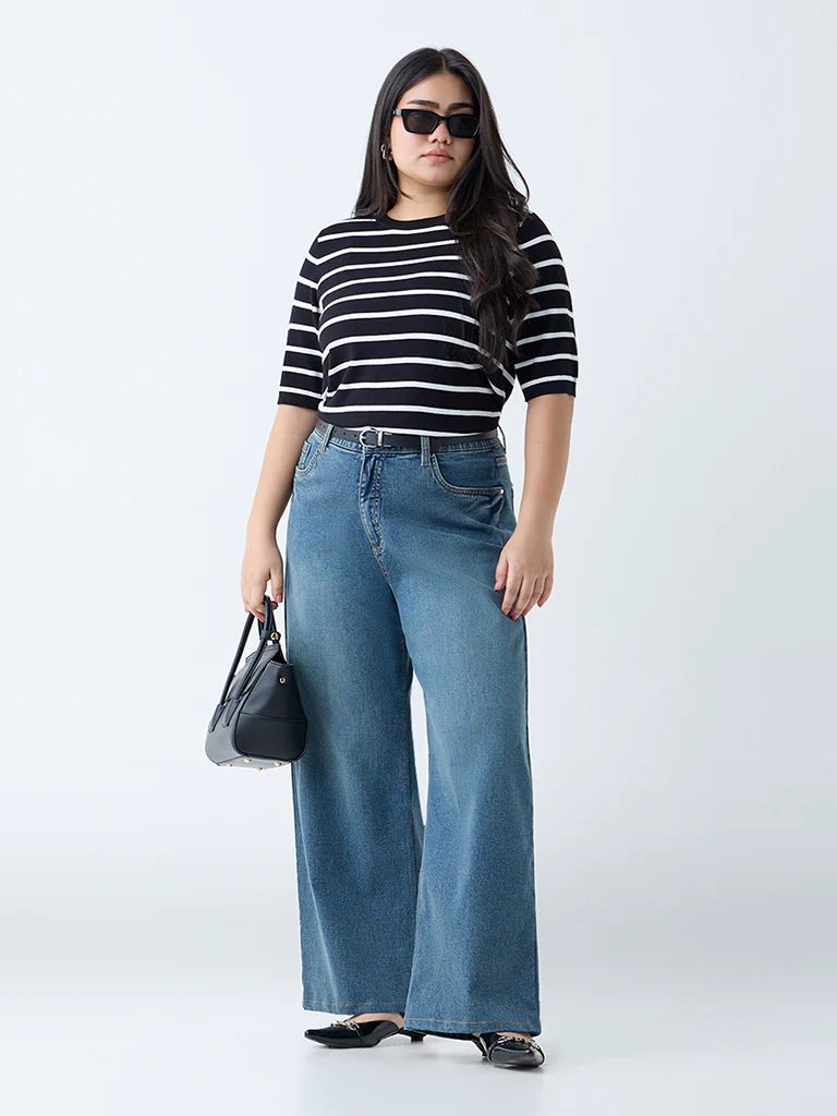 Gia Black Stripe T-Shirt - Image 2
