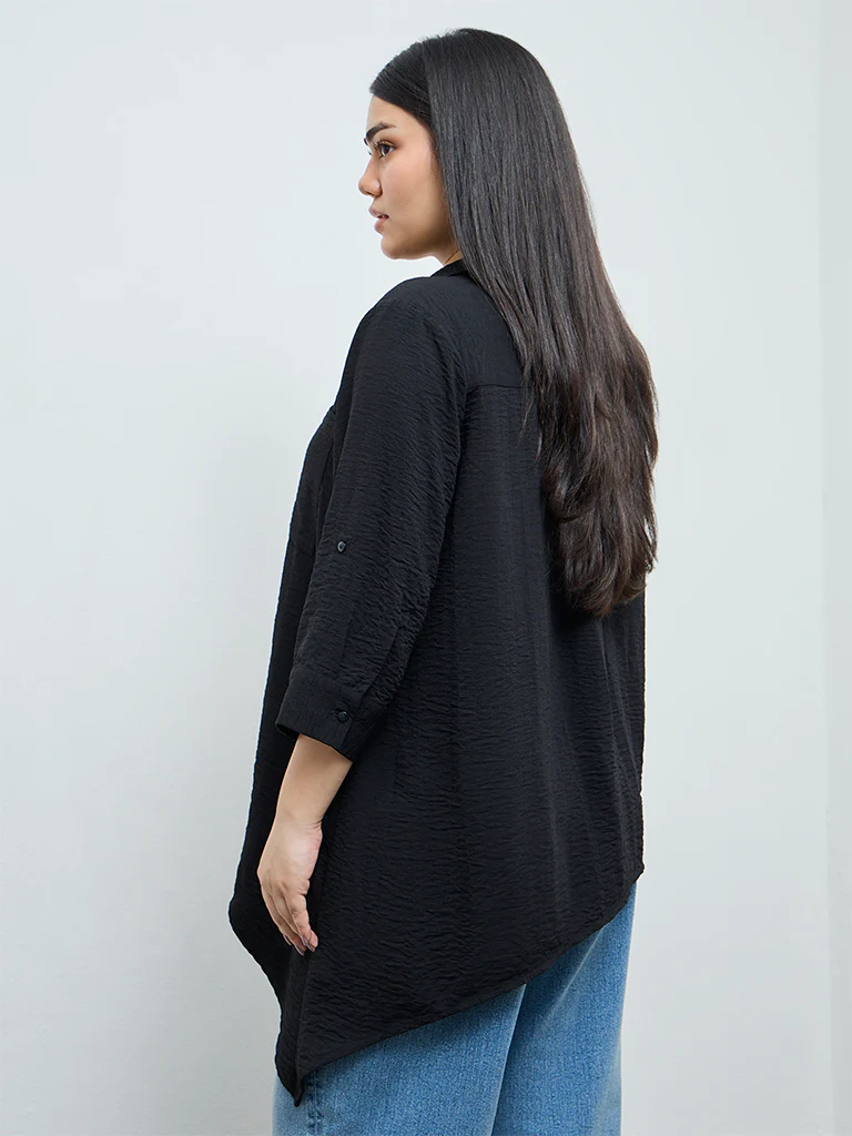 Gia Black Textured Shirt - Image 4