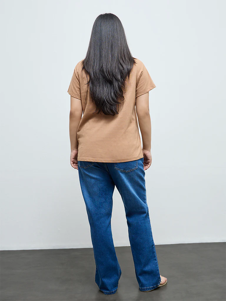 Gia Blue Faded High-Rise Jeans - Image 4