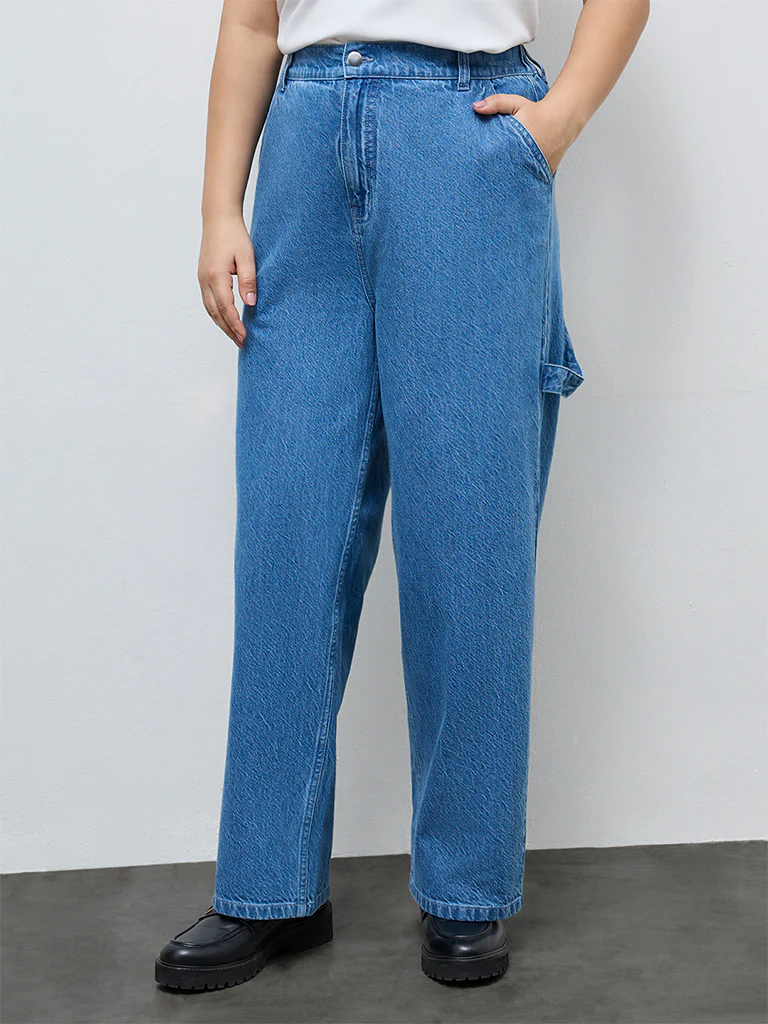 Gia Blue High-Rise Relaxed-Fit Jeans - Image 2
