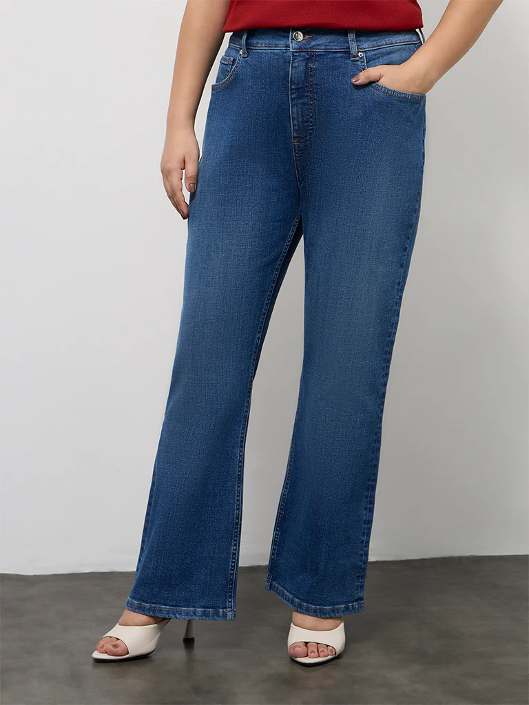 Gia Blue Mid Wash High-Rise Jeans - Image 2