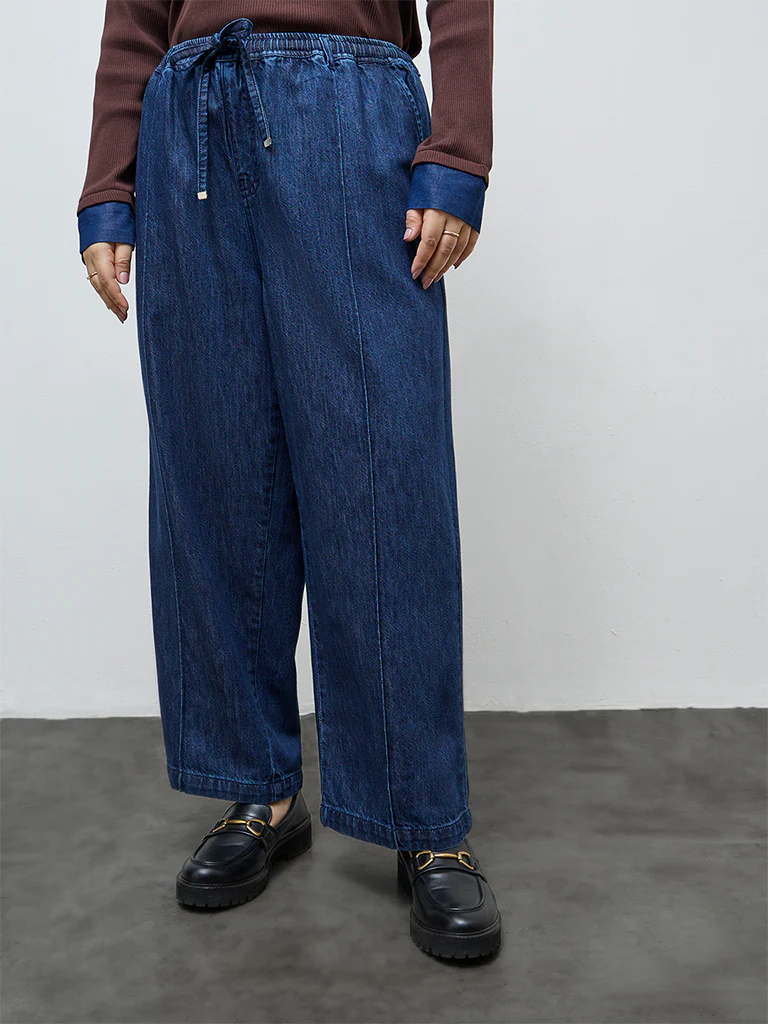 Gia Dark Blue High-Rise Jeans - Image 2