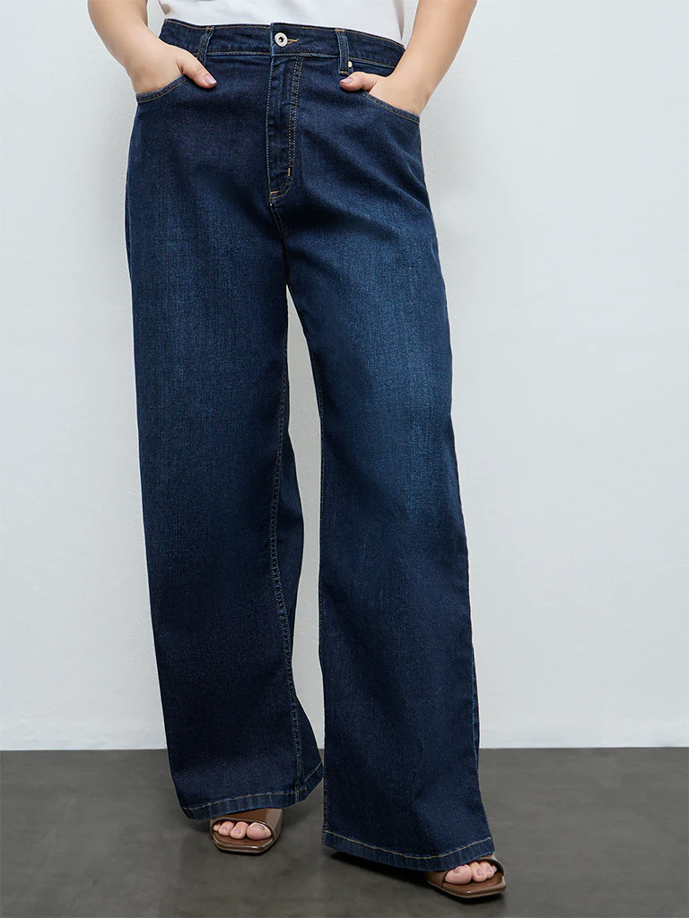Gia Dark Blue High-Rise Jeans - Image 2