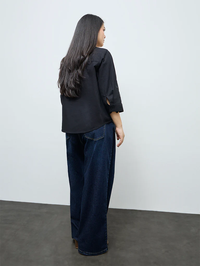 Gia Dark Blue High-Rise Jeans - Image 4