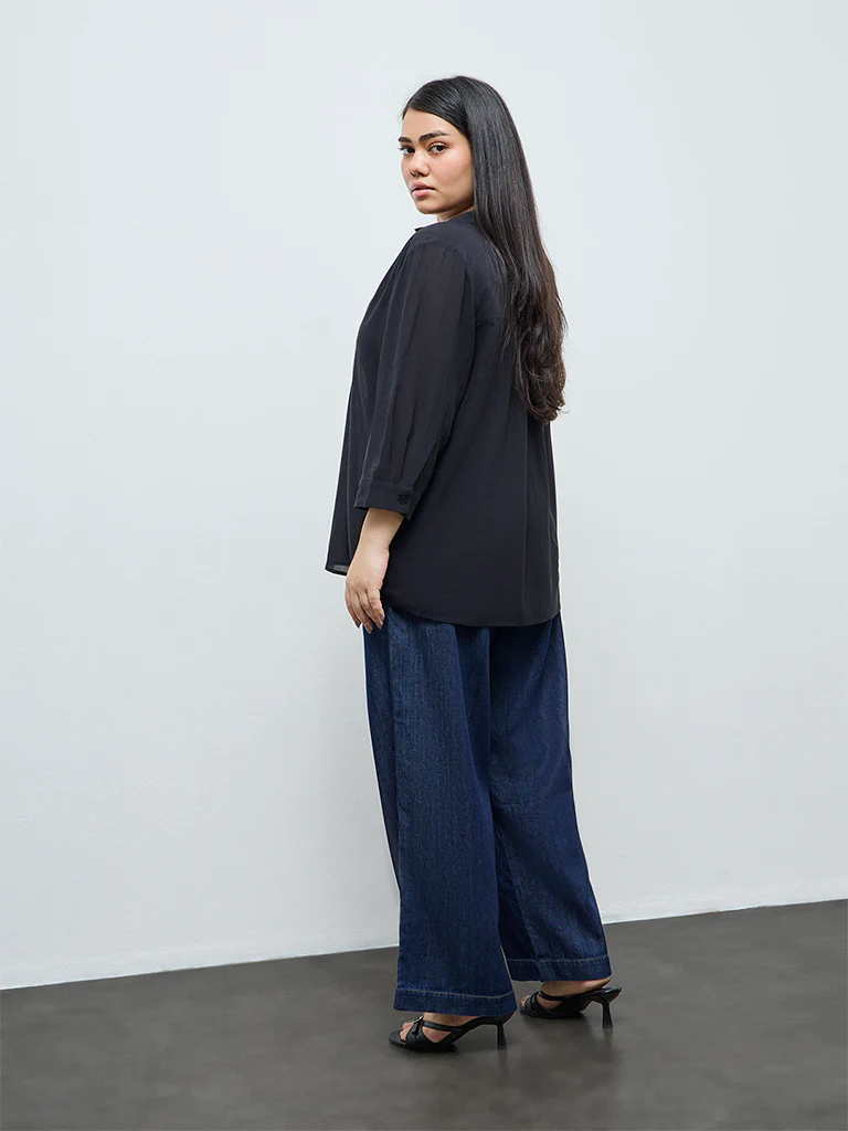 Gia Dark Blue High-Rise Jeans - Image 4