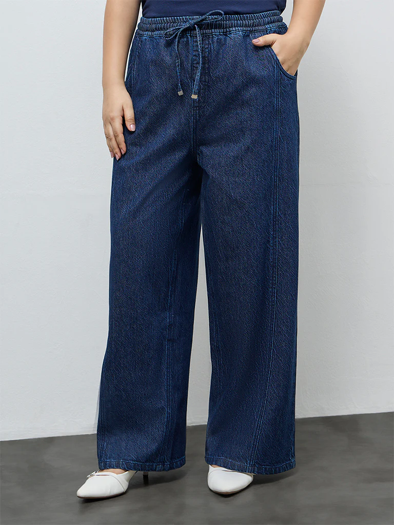Gia Dark Blue High-Rise Jeans - Image 2