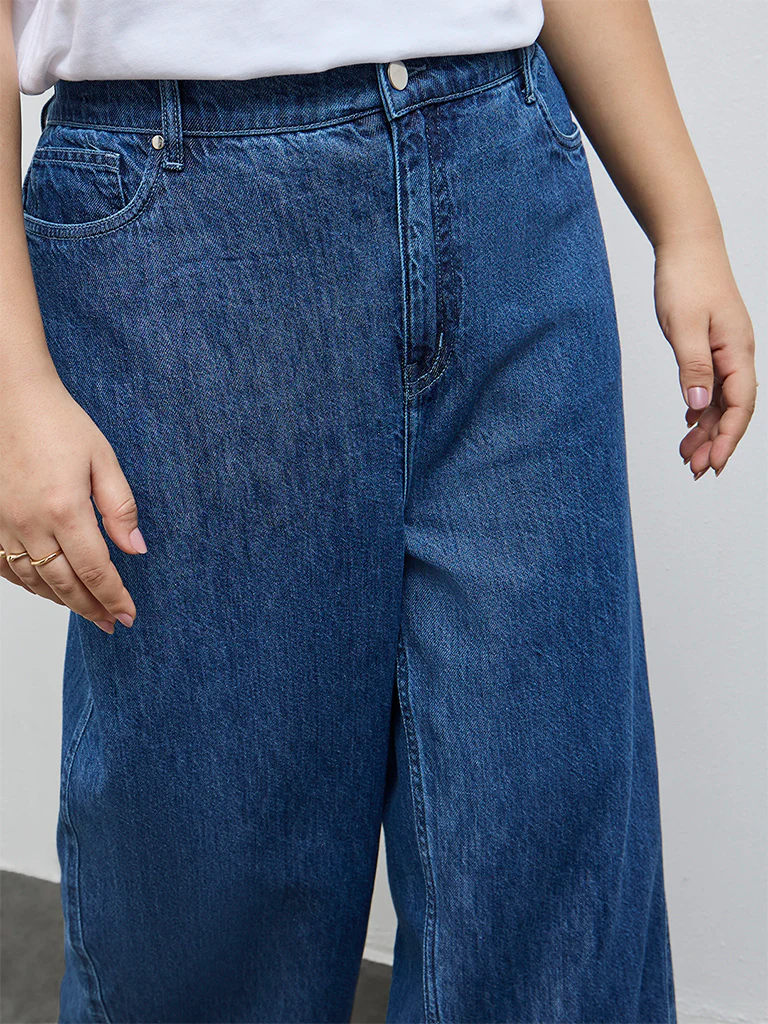 Gia Dark Blue High-Rise Jeans - Image 3
