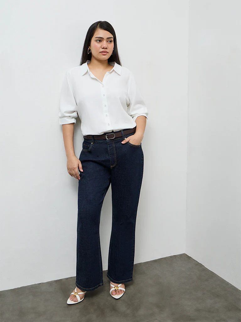 Gia Dark Blue High Rise Jeans