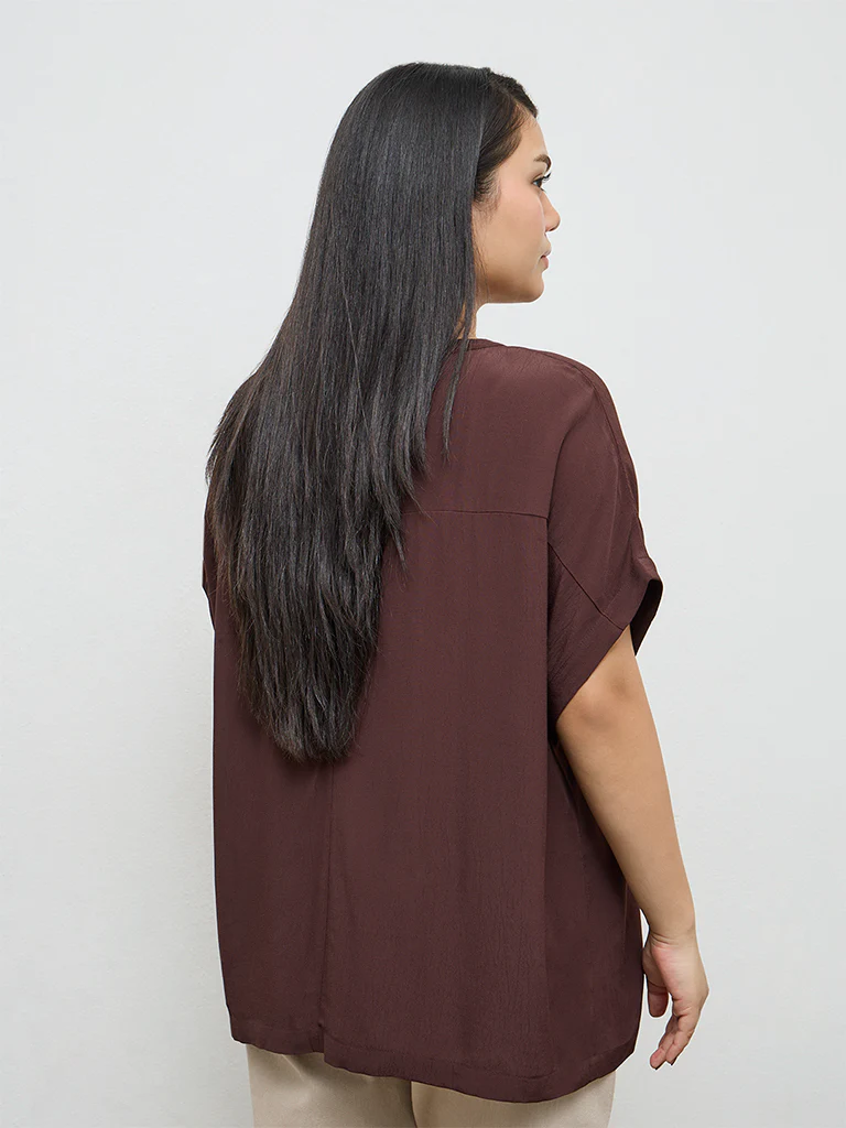 Gia Dark Brown Solid Top - Image 4