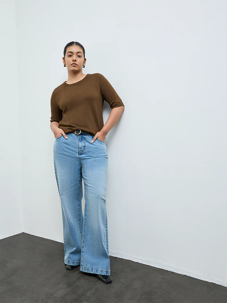 Gia Dark Olive Knit-Textured Sweater