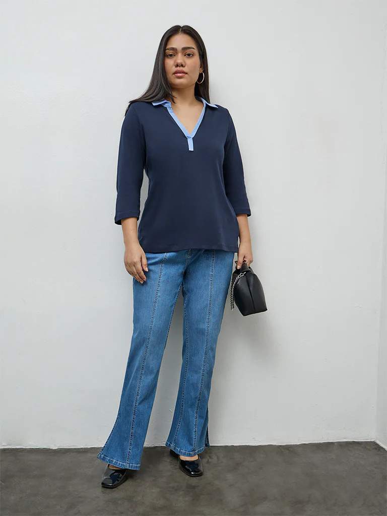 Gia Light Blue High-Rise Flared Jeans