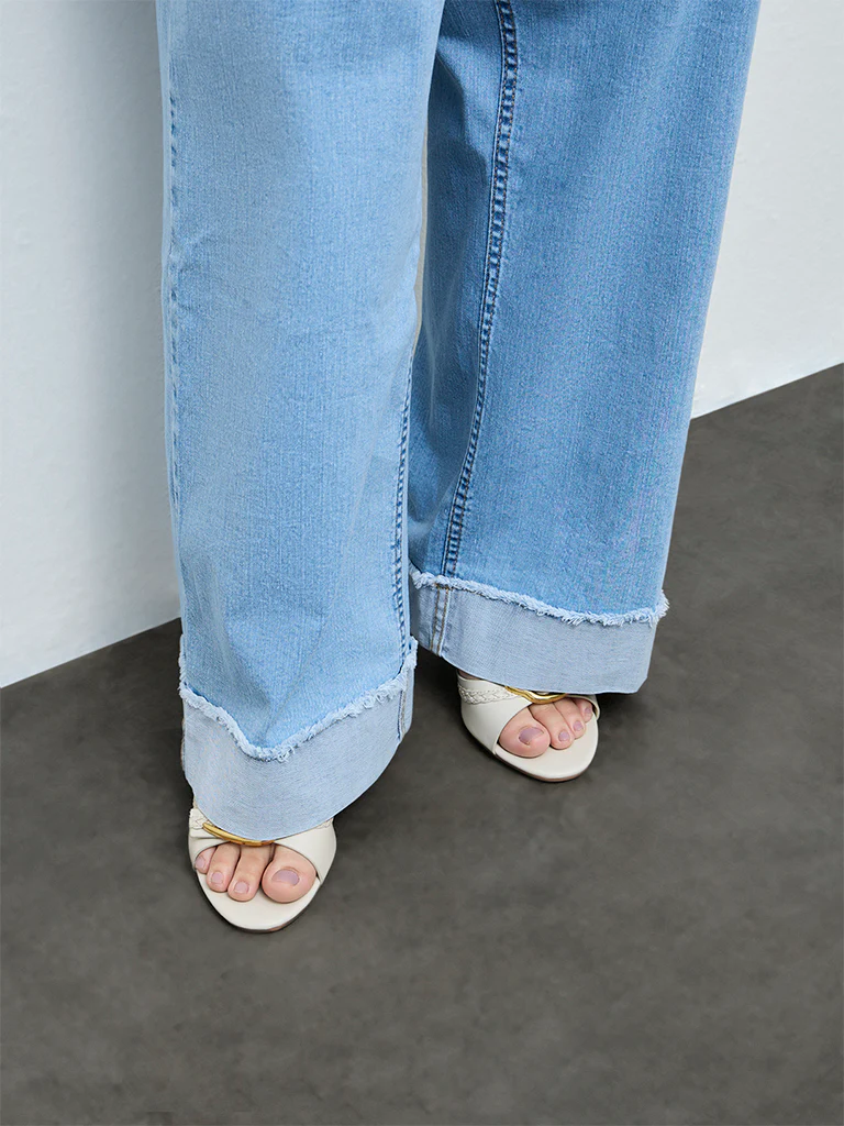 Gia Light Blue Washed High-Rise Jeans - Image 3