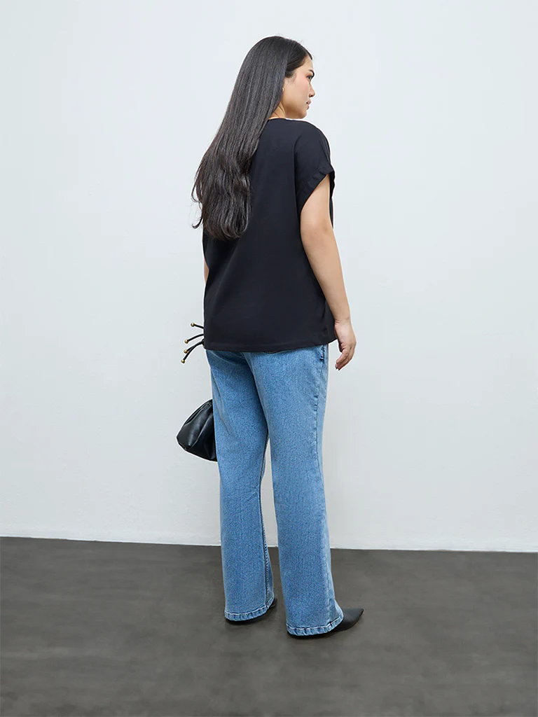 Gia Light Blue Washed High-Rise Jeans - Image 4