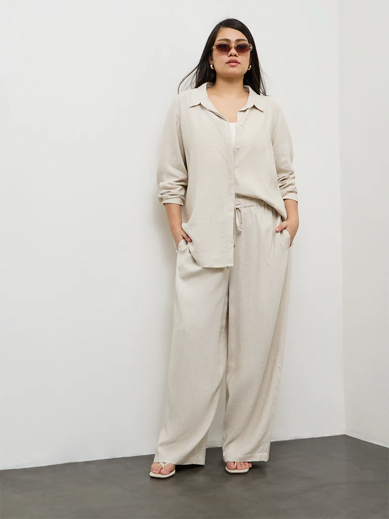 Gia Off-White Cotton Shirt - Image 2