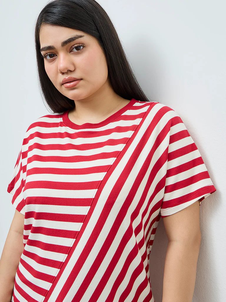 Gia Red Striped T-Shirt - Image 3