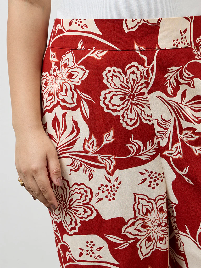 Gia Rust Foliage Printed Pants - Image 3