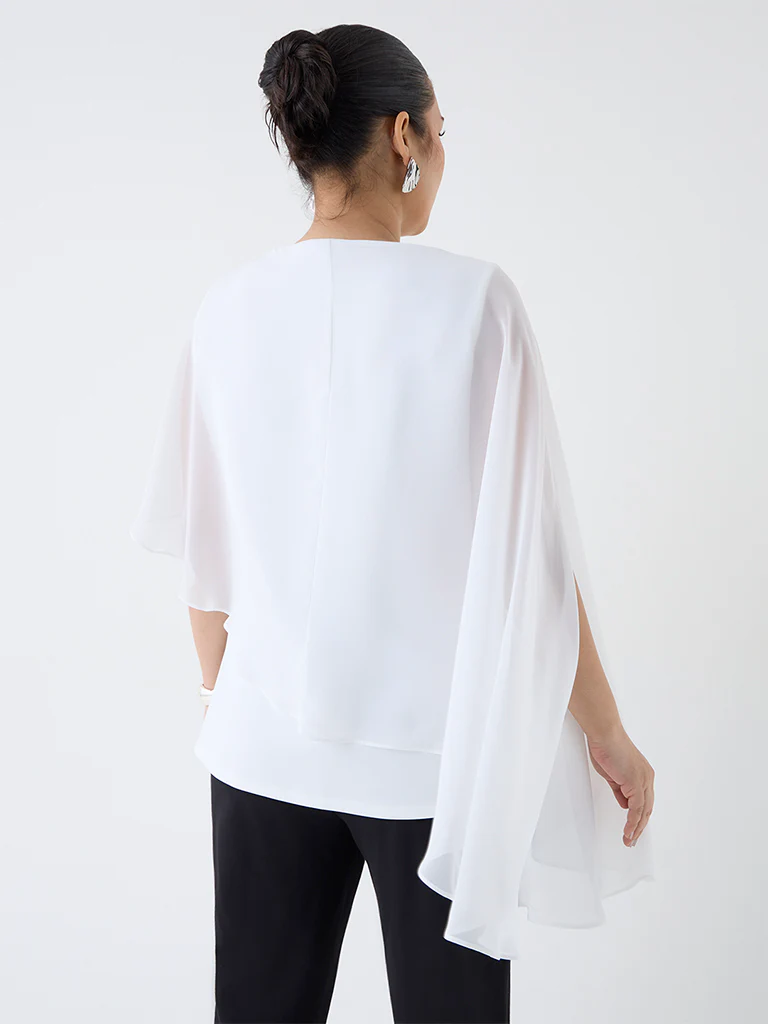 Gia White Embellished Top - Image 4