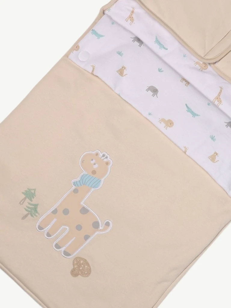 HOP Baby Boys Beige Cotton Baby Sleeping Bag - Image 3