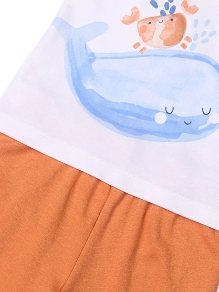 HOP Baby Boys Multicolour Printed Cotton T-Shirt and Pants Set - Exclusive - Image 4