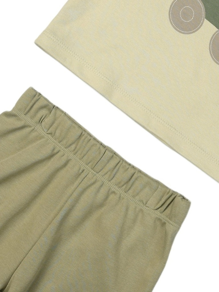 HOP Baby Boys Multicolour Printed Cotton T-Shirt and Shorts Set - Exclusive - Image 4