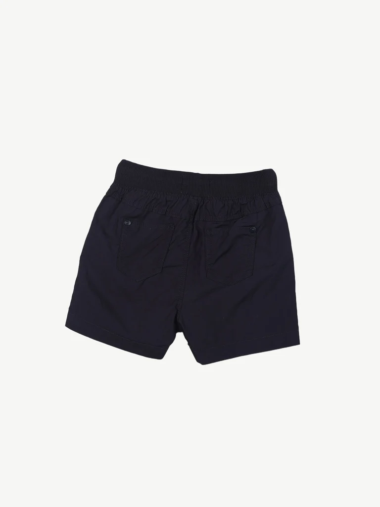 HOP Baby Boys Navy Blue Solid Cotton Shorts - Image 4