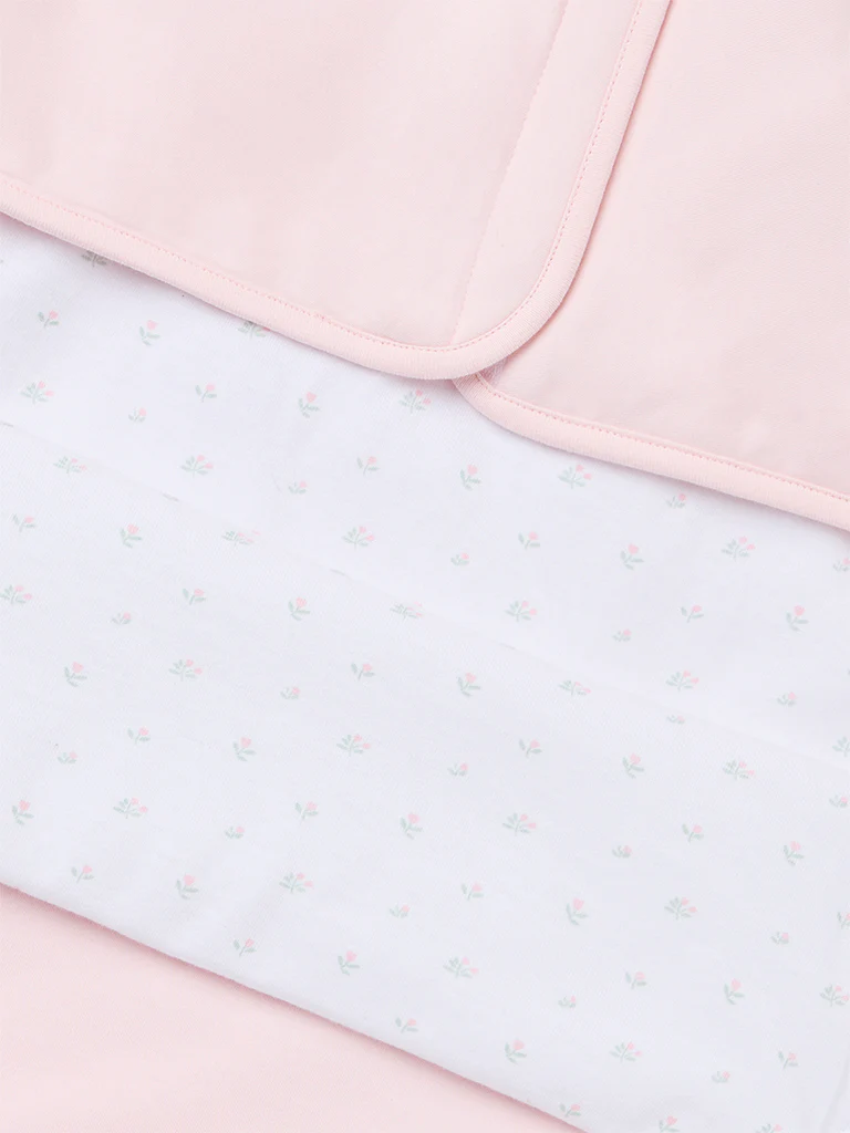 HOP Baby Girls Light Pink Animal Printed Cotton Sleeping Bag - Image 3