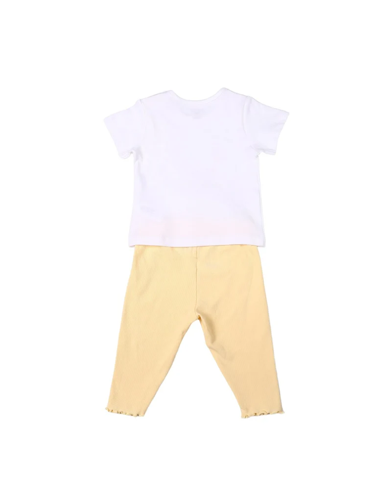 HOP Baby Girls Multicolour Floral Printed Cotton T-Shirt and Pants Set - Exclusive - Image 4