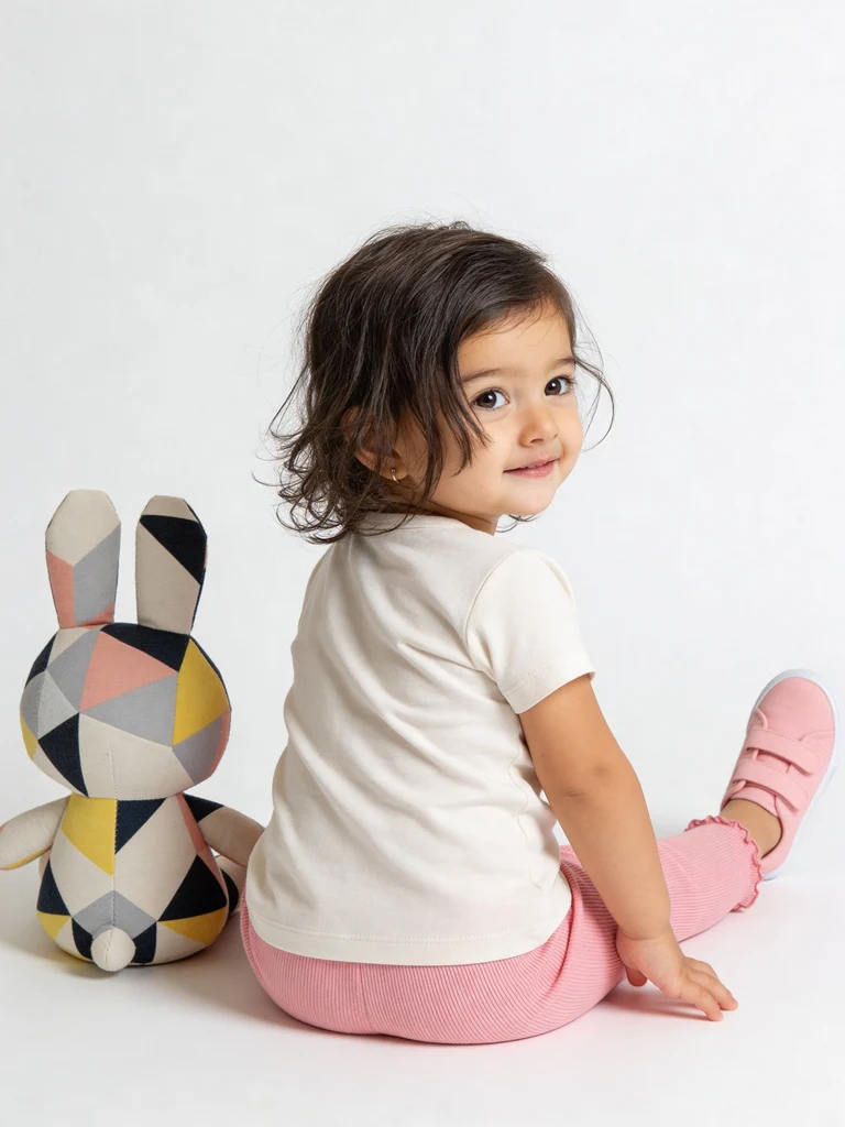 HOP Baby Girls Multicolour Printed Cotton T-Shirt and Pants Set - Exclusive - Image 2