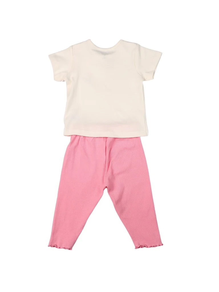 HOP Baby Girls Multicolour Printed Cotton T-Shirt and Pants Set - Exclusive - Image 4