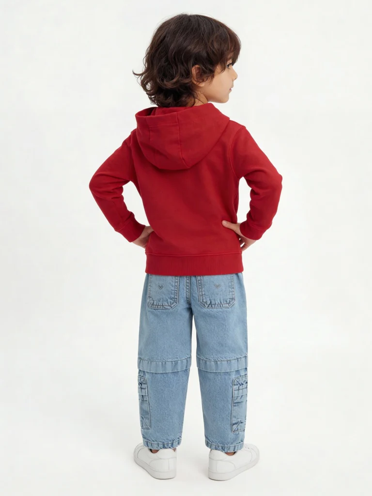 HOP Kids Boy Blue Faded Mid-Rise Jeans - Image 2