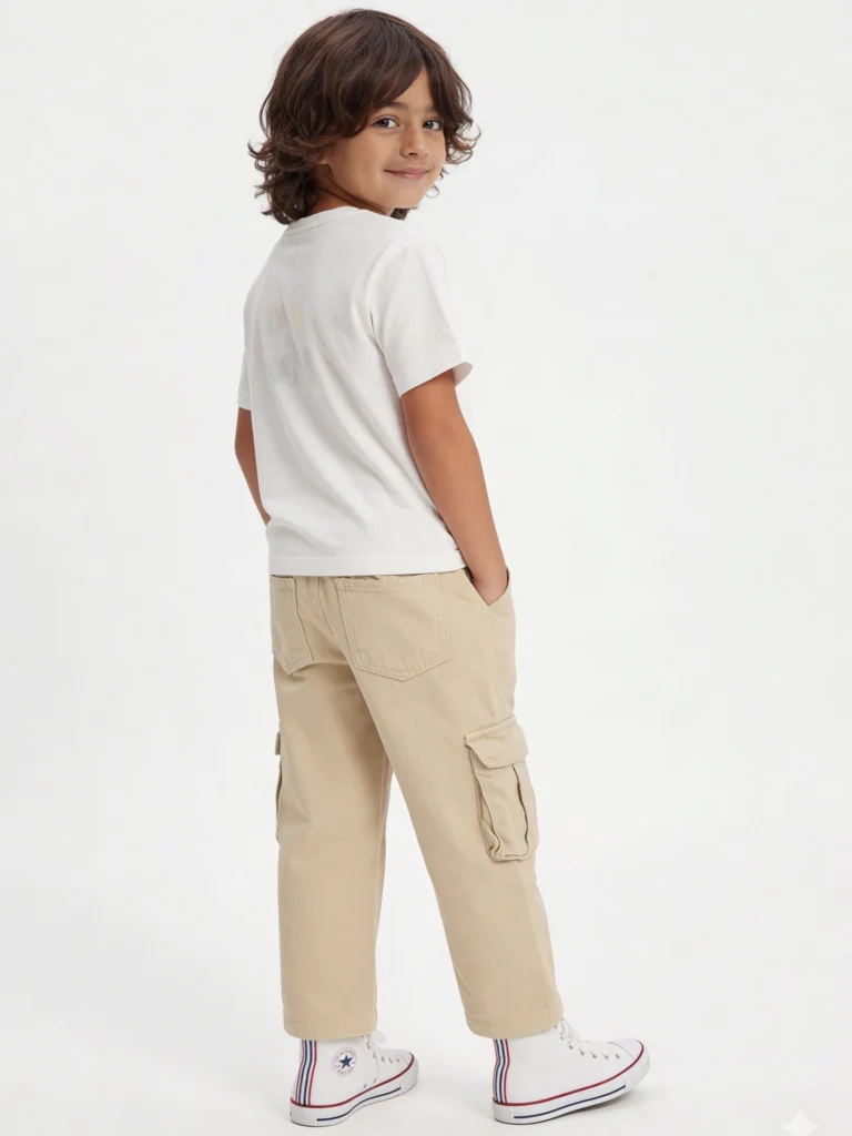 HOP Kids Boys Beige Mid-Rise Cargo Jeans - Image 2