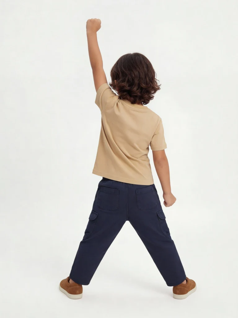 HOP Kids Boys Beige Printed Cotton T-Shirt - Image 2