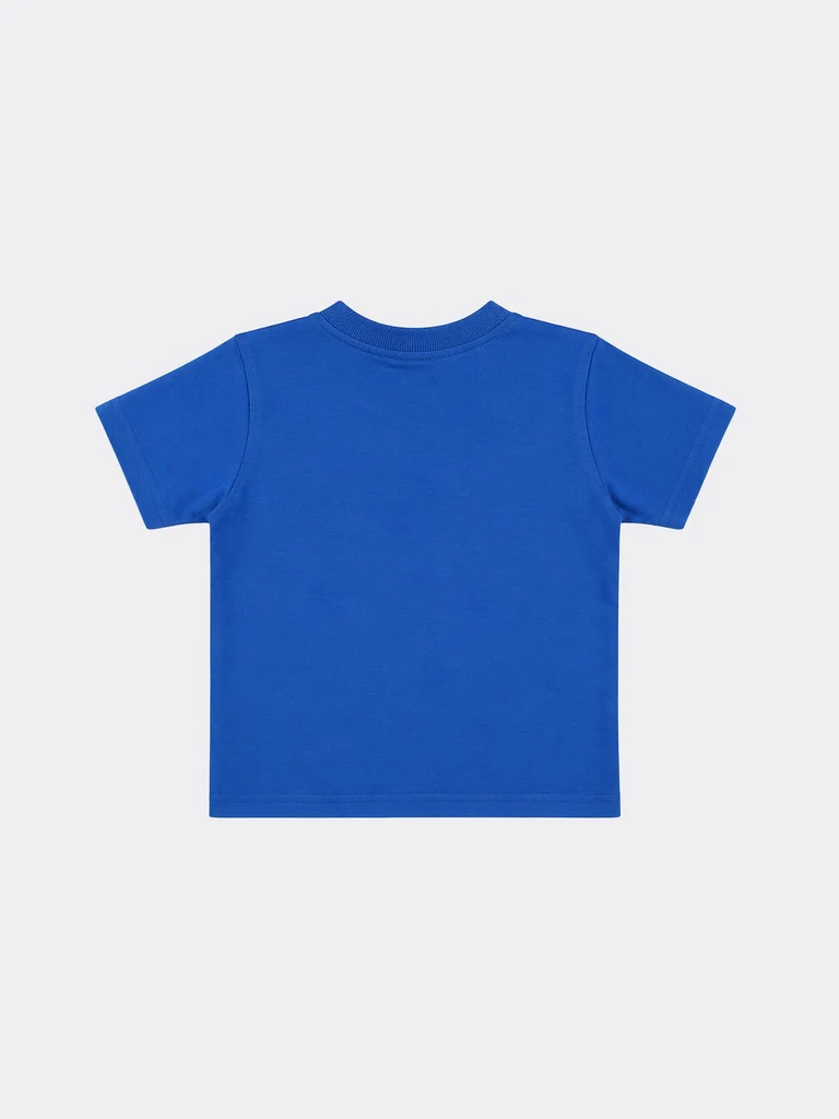 HOP Kids Boys Blue Printed Cotton T-Shirt - Image 4