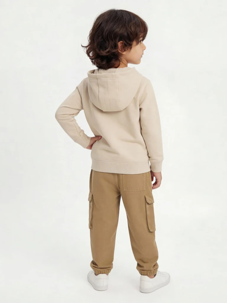 HOP Kids Boys Brown Cargo-Style Mid-Rise Jeans - Image 2