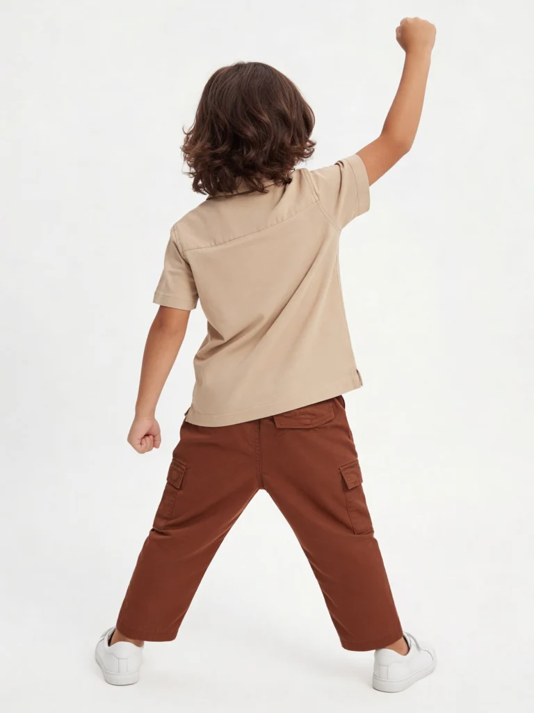HOP Kids Boys Brown Mid-Rise Cargo Pants - Image 3