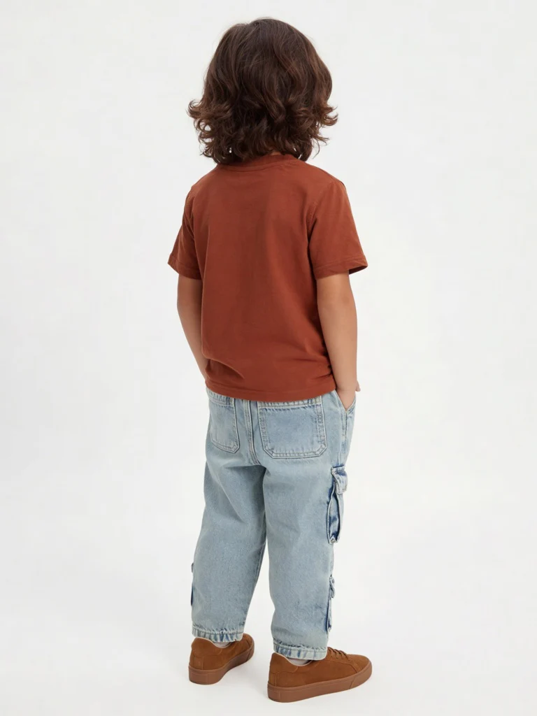HOP Kids Boys Brown Printed Cotton T-Shirt - Image 2