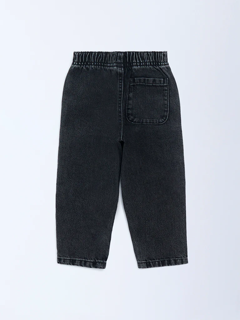 HOP Kids Boys Charcoal Mid-Rise Jeans - Image 4