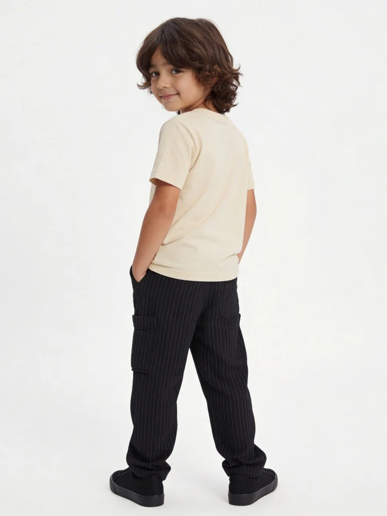 HOP Kids Boys Cream Graphic Printed Cotton T-Shirt - Image 3