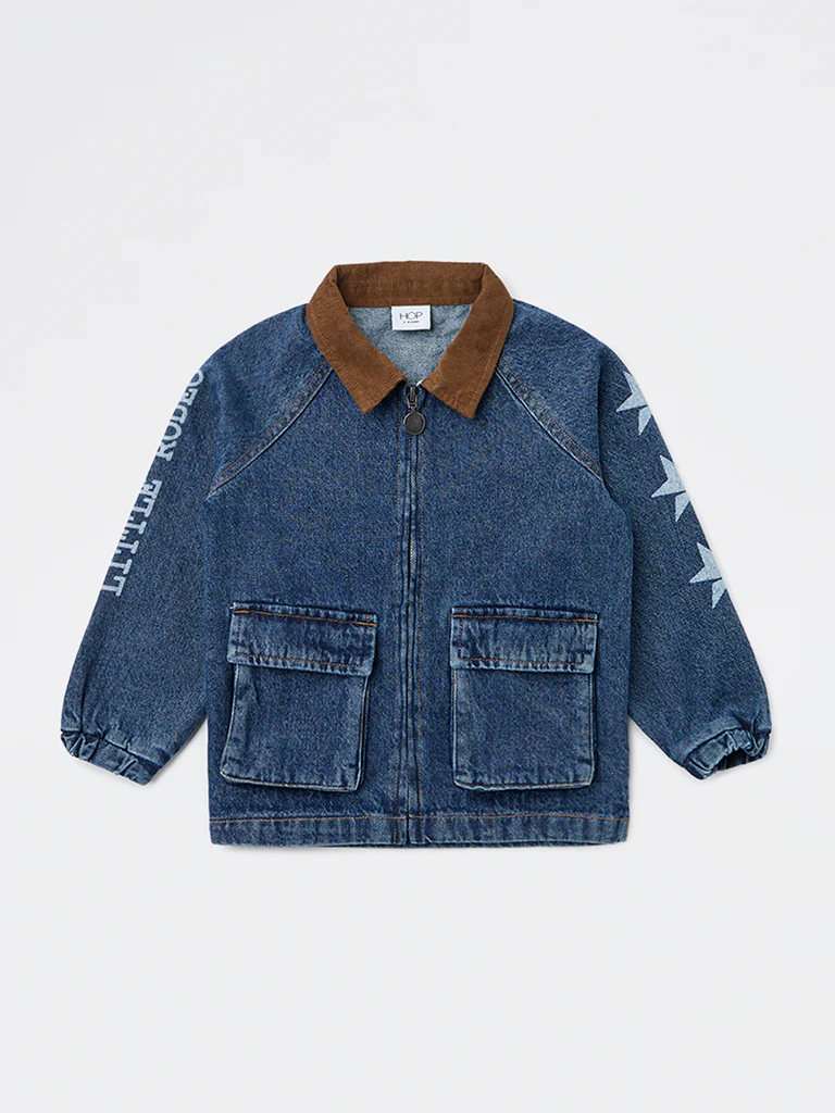 HOP Kids Boys Dark Blue Denim Jacket - Image 3